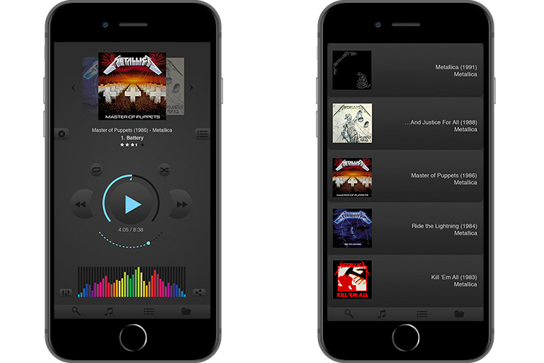 Music app screenshot